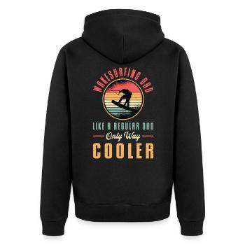 Wakeboard Wakeboard Wakeboard Wakeing Cadeau - Veste à capuche bio Premium Unisexe - noir - Dos - Nico (187cm)