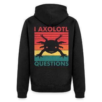 Axolotl - Veste à capuche bio Premium Unisexe - noir - Dos - Nico (187cm)