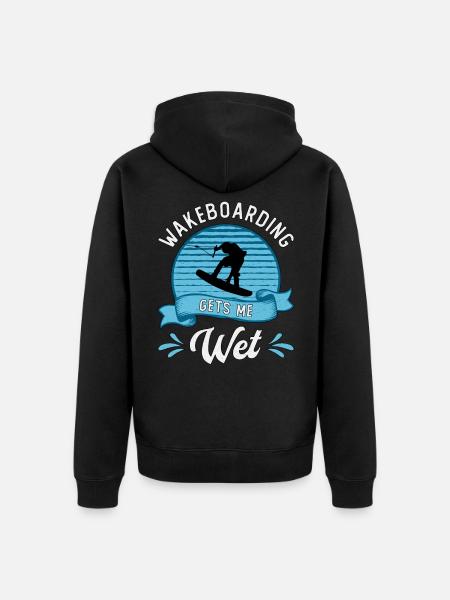 Wakeboarding Wakeboarding Wakeboarding Wake Gift - Veste à capuche bio Premium Unisexe - noir