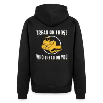 Bulldozer Construction Worker Gift - Unisex Premium Organic Zip Hoodie - black - Back - Nico (187cm)