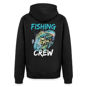 Équipage de pêche - Veste à capuche bio Premium Unisexe - noir - Dos - Nico (187cm)