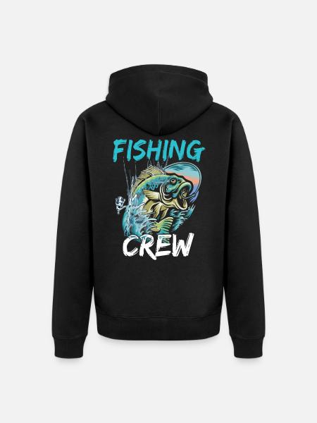 Fishing Crew - Unisex Premium Organic Zip Hoodie - black