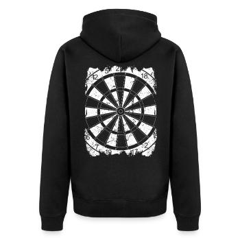 Dart Outfit Darts Jersey Darts Équipe - Veste à capuche bio Premium Unisexe - noir - Dos - Nico (187cm)
