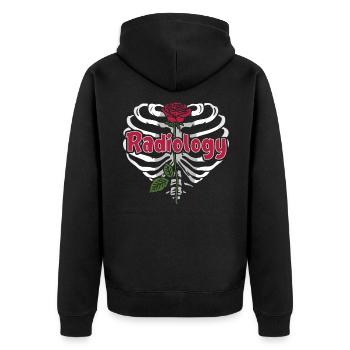 Radiology X-ray Technician Radiology Gift - Unisex Premium Organic Zip Hoodie - black - Back - Nico (187cm)
