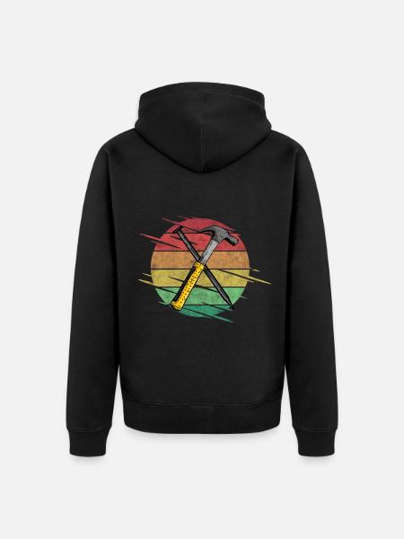 outil marteau et clou - Veste à capuche bio Premium Unisexe - noir