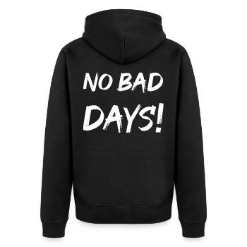 Pas de mauvais jours! - Veste à capuche bio Premium Unisexe - noir - Dos - Nico (187cm)