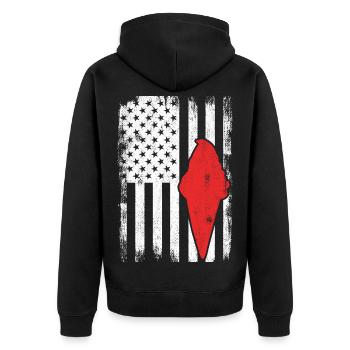 Crème glacée des États-Unis - Veste à capuche bio Premium Unisexe - noir - Dos - Nico (187cm)