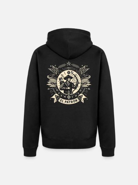 El Patrón Archer Icon - Unisex Premium Organic Zip Hoodie - black
