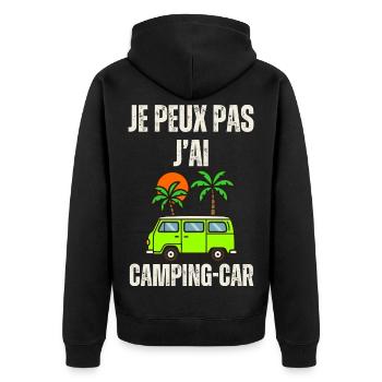 Camping Car Palm Soleil - Veste à capuche bio Premium Unisexe - noir - Dos - Nico (187cm)