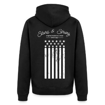 Stars et Cordes - Veste à capuche bio Premium Unisexe - noir - Dos - Nico (187cm)