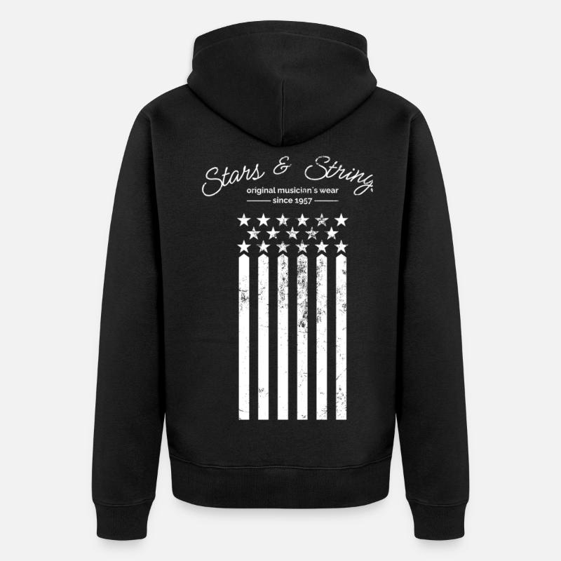 Stars et Cordes - Veste à capuche bio Premium Unisexe - noir