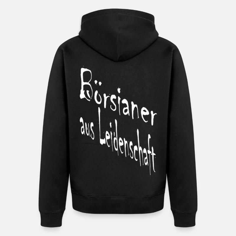 Traders passionnés de la bourse - Veste à capuche bio Premium Unisexe - noir