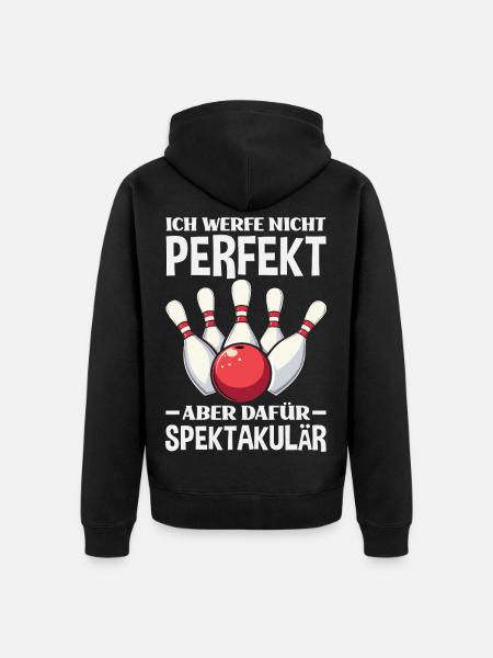 Nicht Perfekt Aber Spektakulär - Unisex Premium Bio Zip Hoodie - Schwarz