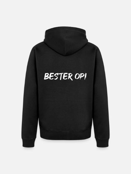 Bester Opi - Unisex Premium Bio Zip Hoodie - Schwarz