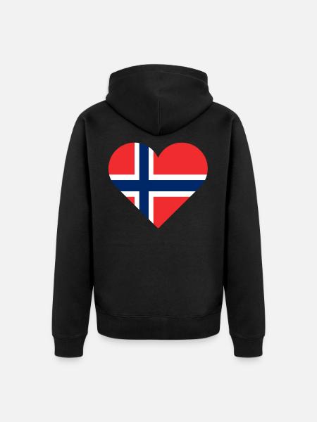 Norway - Unisex Premium Organic Zip Hoodie - black