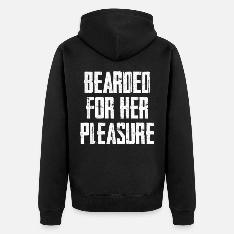 Barbue Pour Son Plaisir - Veste à capuche bio Premium Unisexe - noir