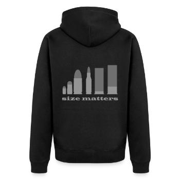 Size Matters, la taille compte - drôle de sort - Veste à capuche bio Premium Unisexe - noir - Dos - Nico (187cm)