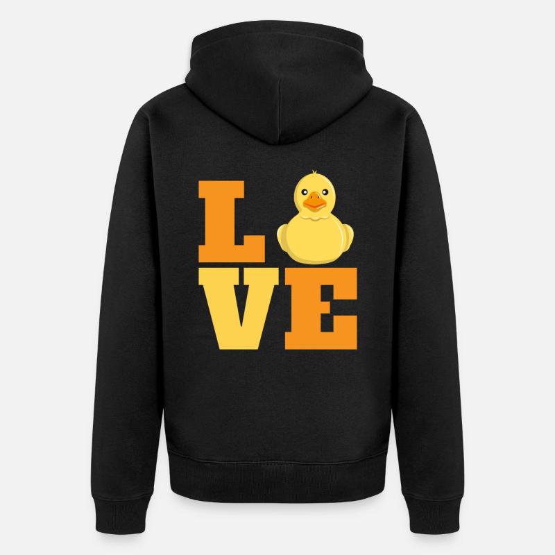 Amour de bain Canard - Veste à capuche bio Premium Unisexe - noir