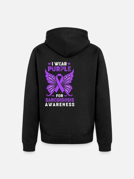 Sarcoidosis - Unisex Premium Organic Zip Hoodie - black