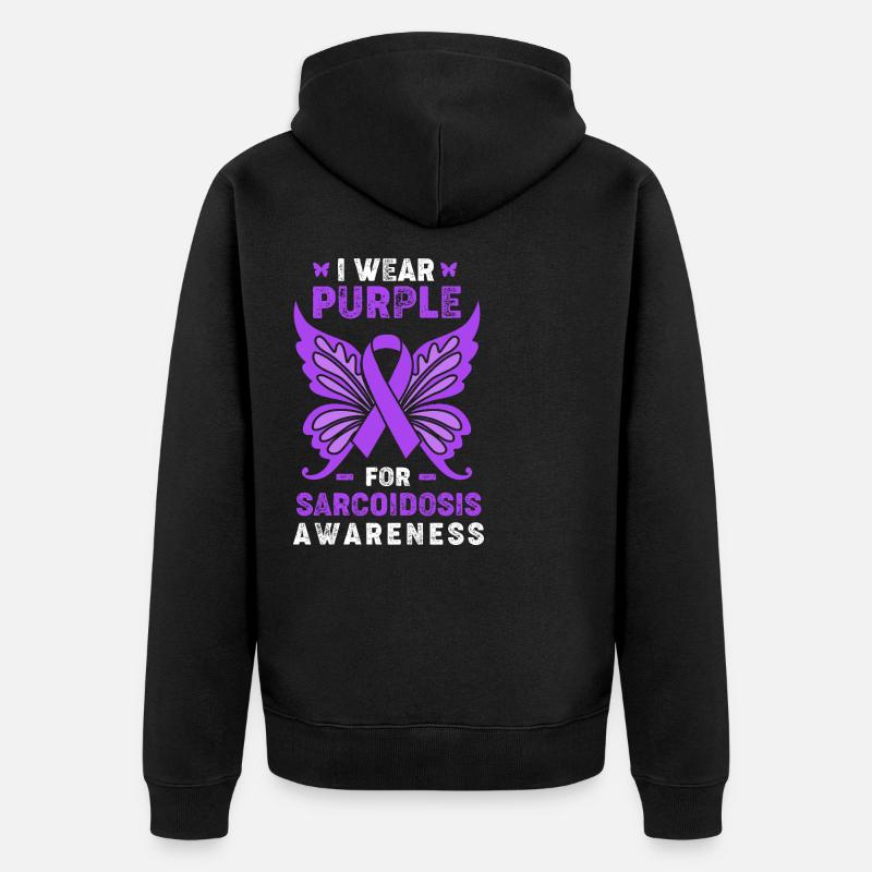 Sarcoïdose - Veste à capuche bio Premium Unisexe - noir