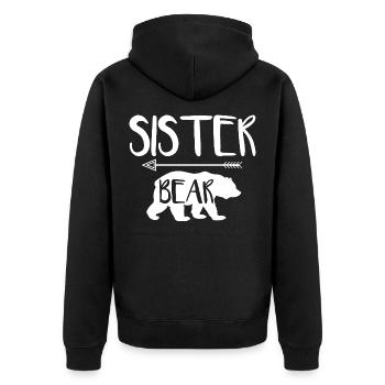 Sœur Ours Sister Bear - Veste à capuche bio Premium Unisexe - noir - Dos - Nico (187cm)