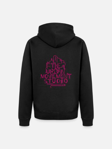 rose 2 - Veste à capuche bio Premium Unisexe - noir