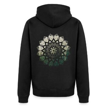 Mandala - Veste à capuche bio Premium Unisexe - noir - Dos - Nico (187cm)