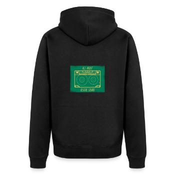 All about Reggae Sound - Unisex Premium Bio Zip Hoodie - Schwarz - Hinten - Nico (187cm)
