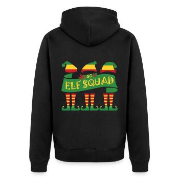Reggae elf squad, noël, drôle, noël, rasta - Veste à capuche bio Premium Unisexe - noir - Dos - Nico (187cm)