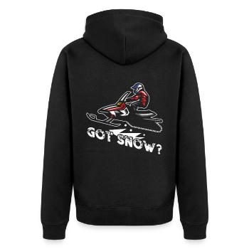 Snowmobile, snowmobile, got snow - Unisex Premium Organic Zip Hoodie - black - Back - Nico (187cm)