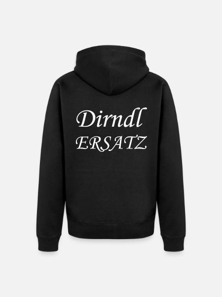 Dirndl ERSATZ - Unisex Premium Bio Zip Hoodie - Schwarz