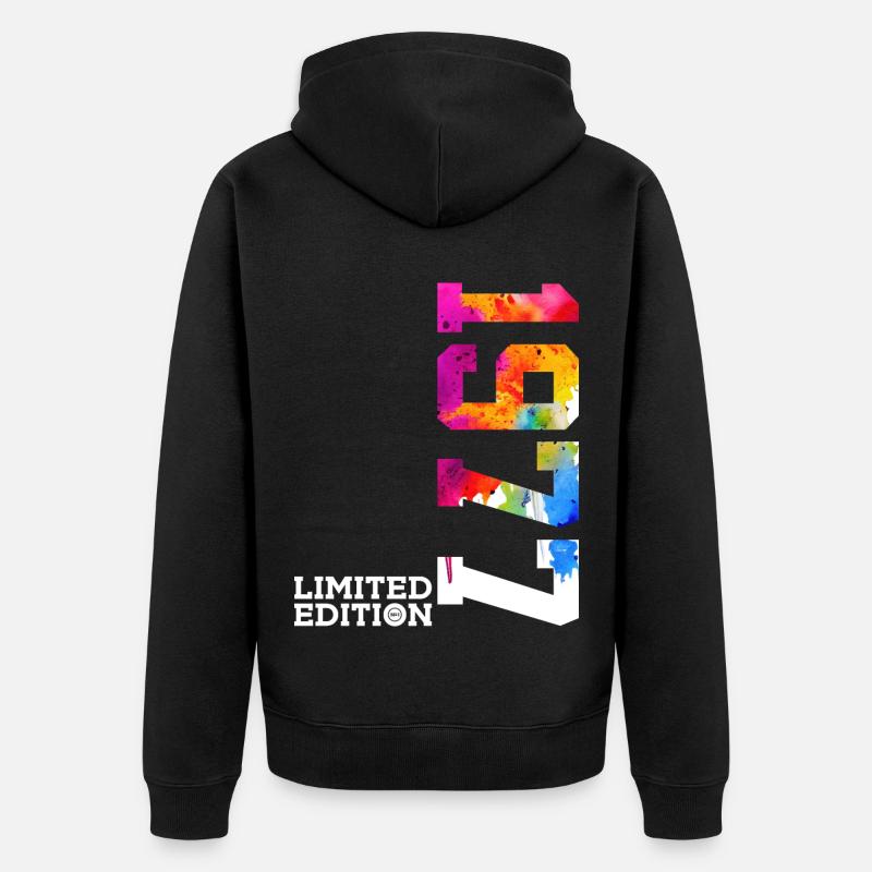 49E ANNIVERSAIRE ÉDITION LIMITÉE 1977 - Veste à capuche bio Premium Unisexe - noir