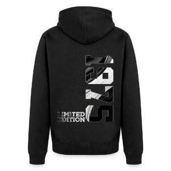 LIMITED EDITION 1975 51ST BIRTHDAY - Unisex Premium Organic Zip Hoodie - black - Back - Nico (187cm)