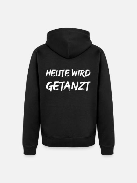 heute wird getanzt - Unisex Premium Bio Zip Hoodie - Schwarz