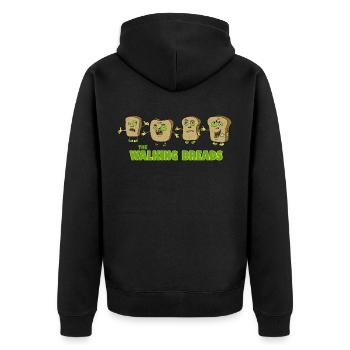 The Walking Breads, Halloween, effrayant, horreur - Veste à capuche bio Premium Unisexe - noir - Dos - Nico (187cm)