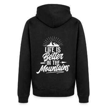 Randonnée en montagne - Veste à capuche bio Premium Unisexe - noir - Dos - Nico (187cm)