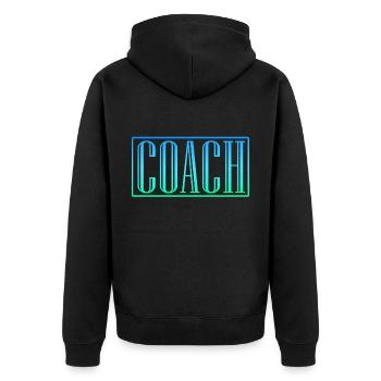 Entraîneur coach entraîneur entraîneur personnel - Veste à capuche bio Premium Unisexe - noir - Dos - Nico (187cm)