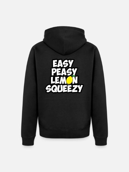easy peasy lemon squeezy - Unisex Premium Organic Zip Hoodie - black