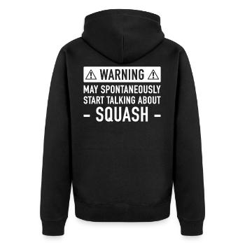 Idée Cadeau drôle Squash - Veste à capuche bio Premium Unisexe - noir - Dos - Nico (187cm)