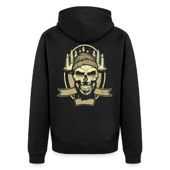 BOIS SAW BOINSAW CADEAU FOREST FÖRSTER PROFESSION - Veste à capuche bio Premium Unisexe - noir - Dos - Nico (187cm)