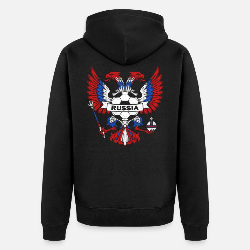 Russie - Veste à capuche bio Premium Unisexe - noir