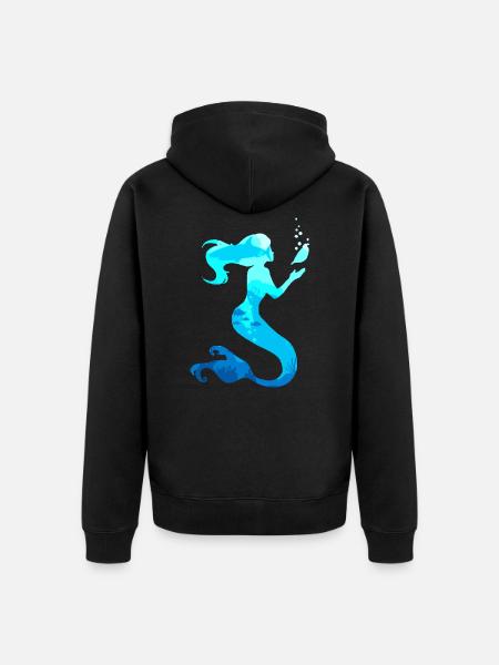Sirène sirène sirène conte de fées - Veste à capuche bio Premium Unisexe - noir