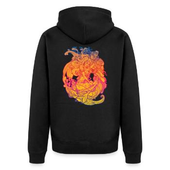 Mermaid mermaid mermaid fairy tale - Unisex Premium Organic Zip Hoodie - black - Back - Nico (187cm)