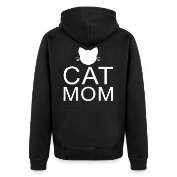 Chats Maman Chat Maman Maman Maman Meow Meow animaux domestiques - Veste à capuche bio Premium Unisexe - noir - Dos - Nico (187cm)