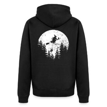 Lune sorcière sorcière Witch Lune Lune - Veste à capuche bio Premium Unisexe - noir - Dos - Nico (187cm)