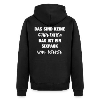 Das sind keine... Lustig Witziger Spruch Spruech - Unisex Premium Bio Zip Hoodie - Schwarz - Hinten - Nico (187cm)