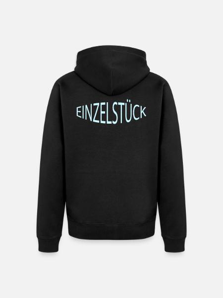 single copy - Unisex Premium Organic Zip Hoodie - black