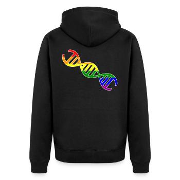 Gay DNA LGBT GAY Gay Lesbian Gay Pride - Veste à capuche bio Premium Unisexe - noir - Dos - Nico (187cm)