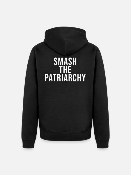 Smash The Patriarchy shirt - Unisex Premium Organic Zip Hoodie - black