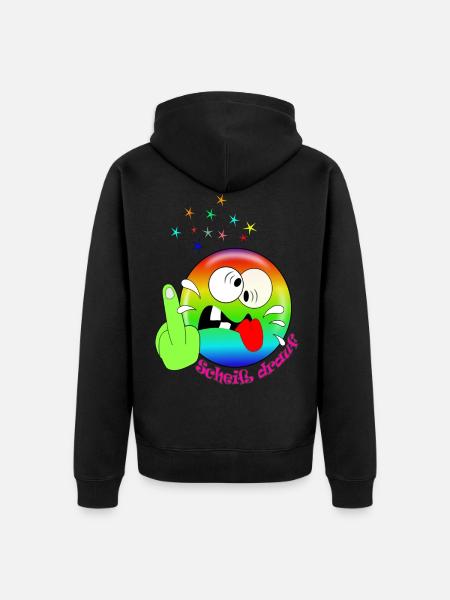 colorido divertido y travieso - Premium økologisk unisex-hættejakke - sort